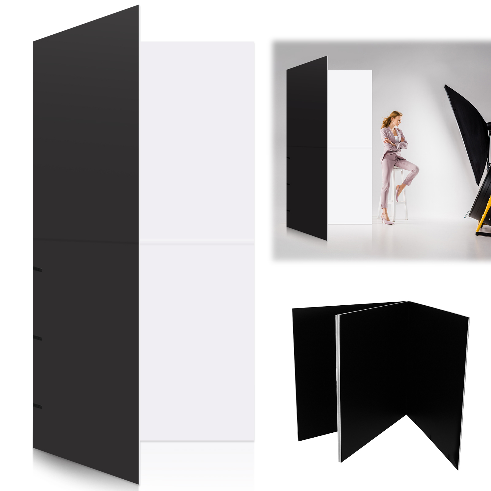 Photography Still Life Lighting - 100x100cm Photography Light Reflector Cardboard Collapsible