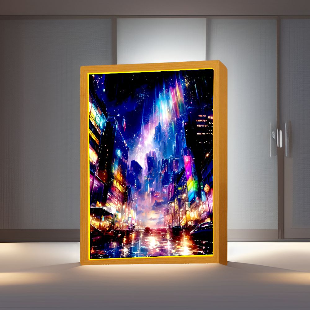 Photography Lighting Wall - Beautiful City Light Painting Photo Frame