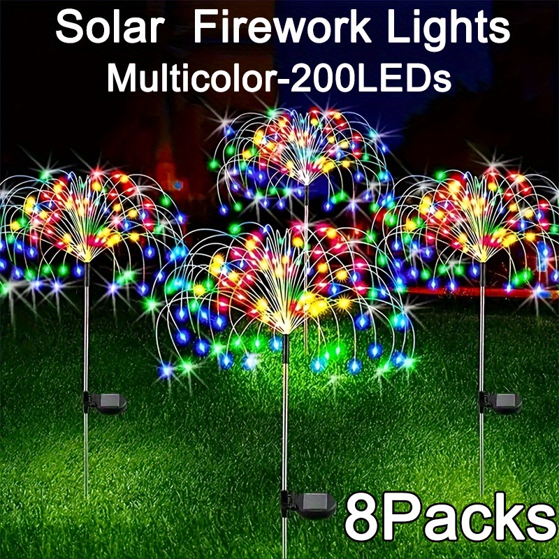 Photography Lighting And Backdrop - 8-Mode Solar Firework Lights with 200