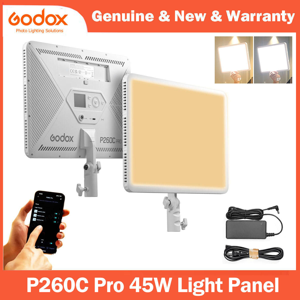 Photography Lighting Wireless - Godox P260C Pro LED Video Light