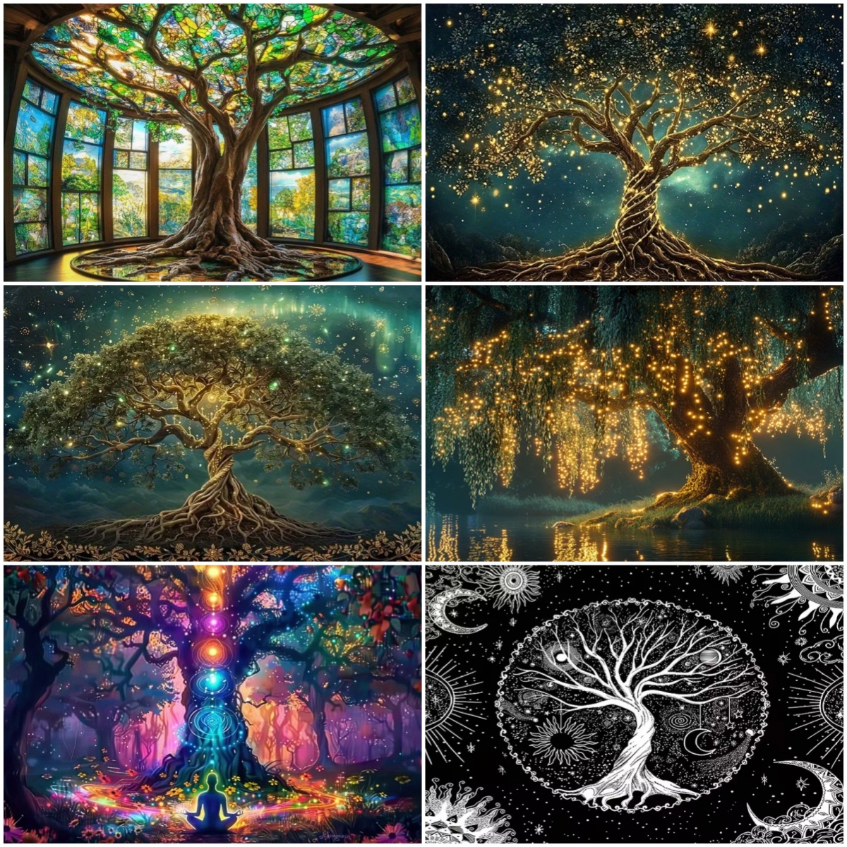Photography Lighting And Backdrop - Enchanted Forest Life Tree Photography Background
