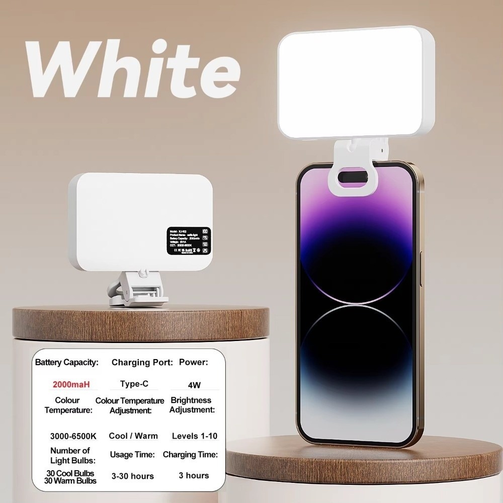 Photography Lighting Tool - 800/1000mAh LED Selfie Light USB Rechargeable