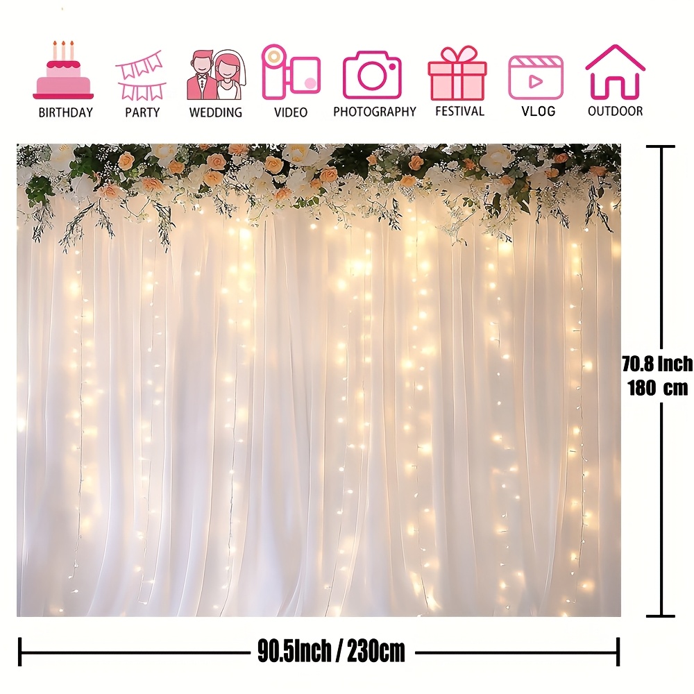 1 white tulle curtain with war - Photography Lighting Design บทวิจารณ์และราคา