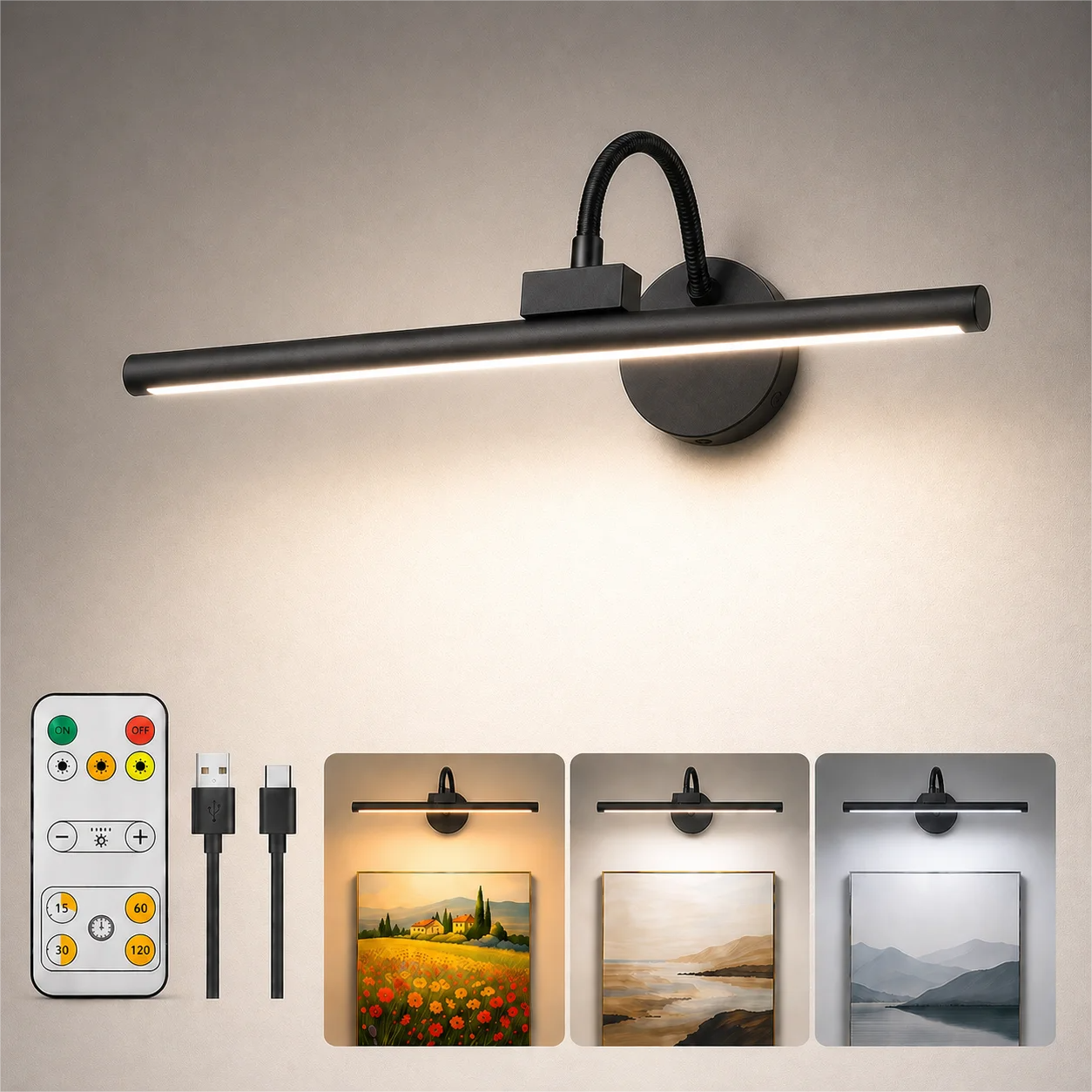 LED Wireless Picture Light wit - Photography Lighting Wireless บทวิจารณ์และราคา