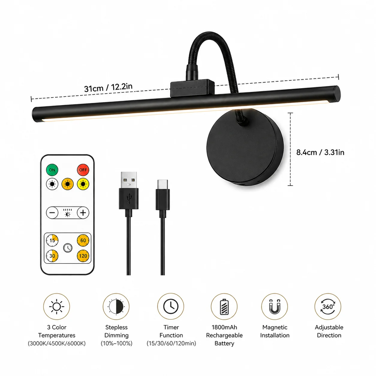 LED Wireless Picture Light wit - Photography Lighting Wireless บทวิจารณ์และราคา