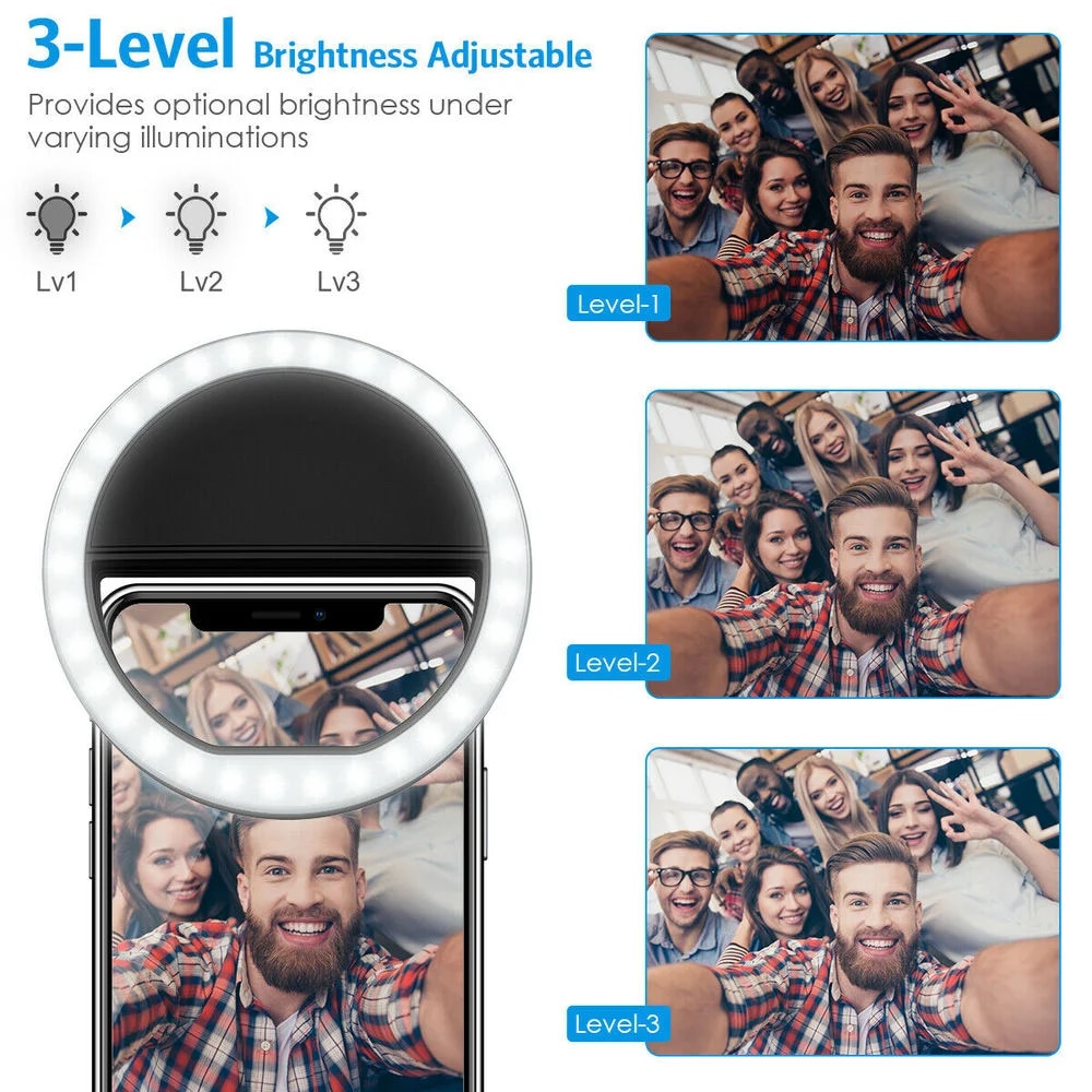USB Rechargeable LED Selfie Ri - Photography Lighting Tool บทวิจารณ์และราคา