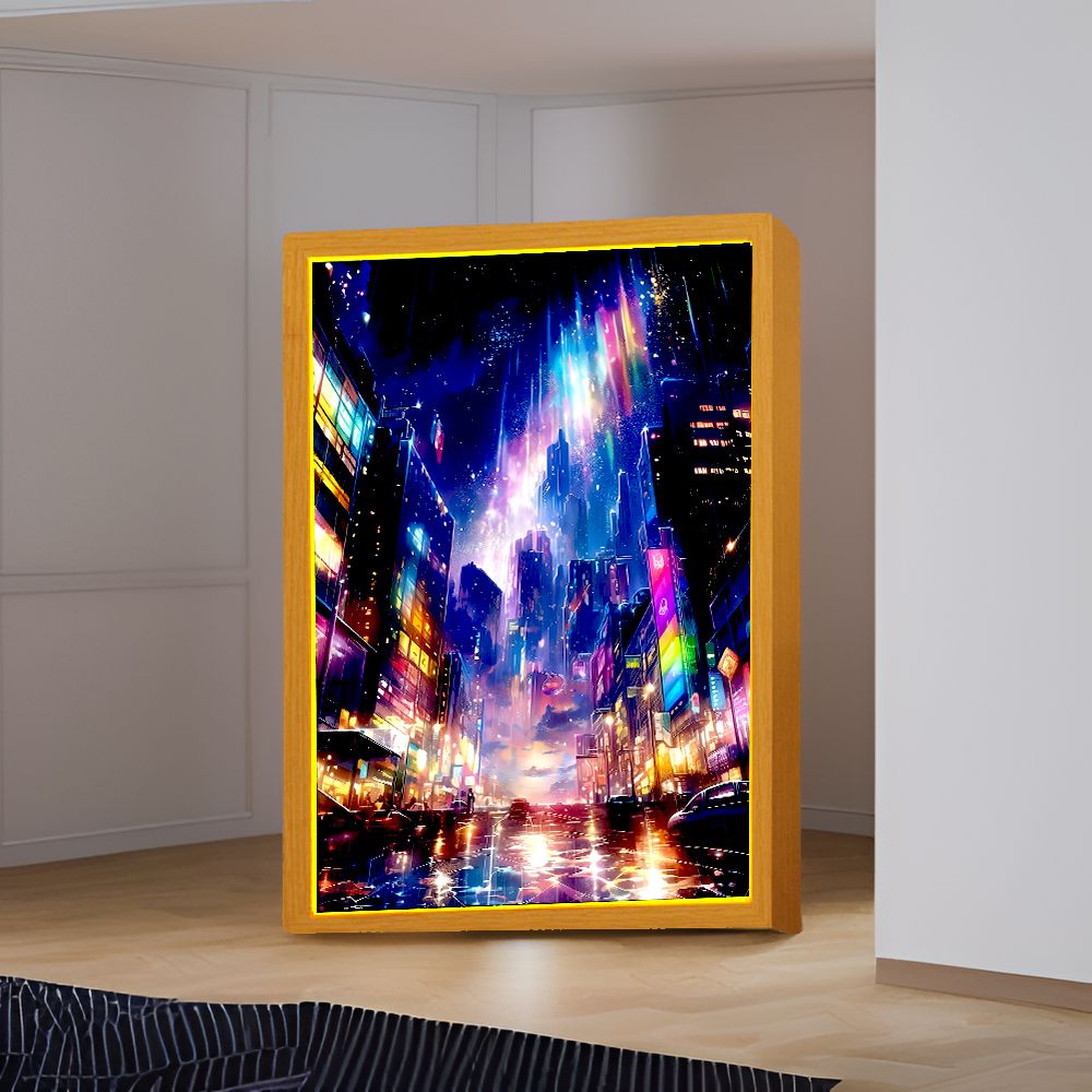 Beautiful City Light Painting  - Photography Lighting Wall บทวิจารณ์และราคา