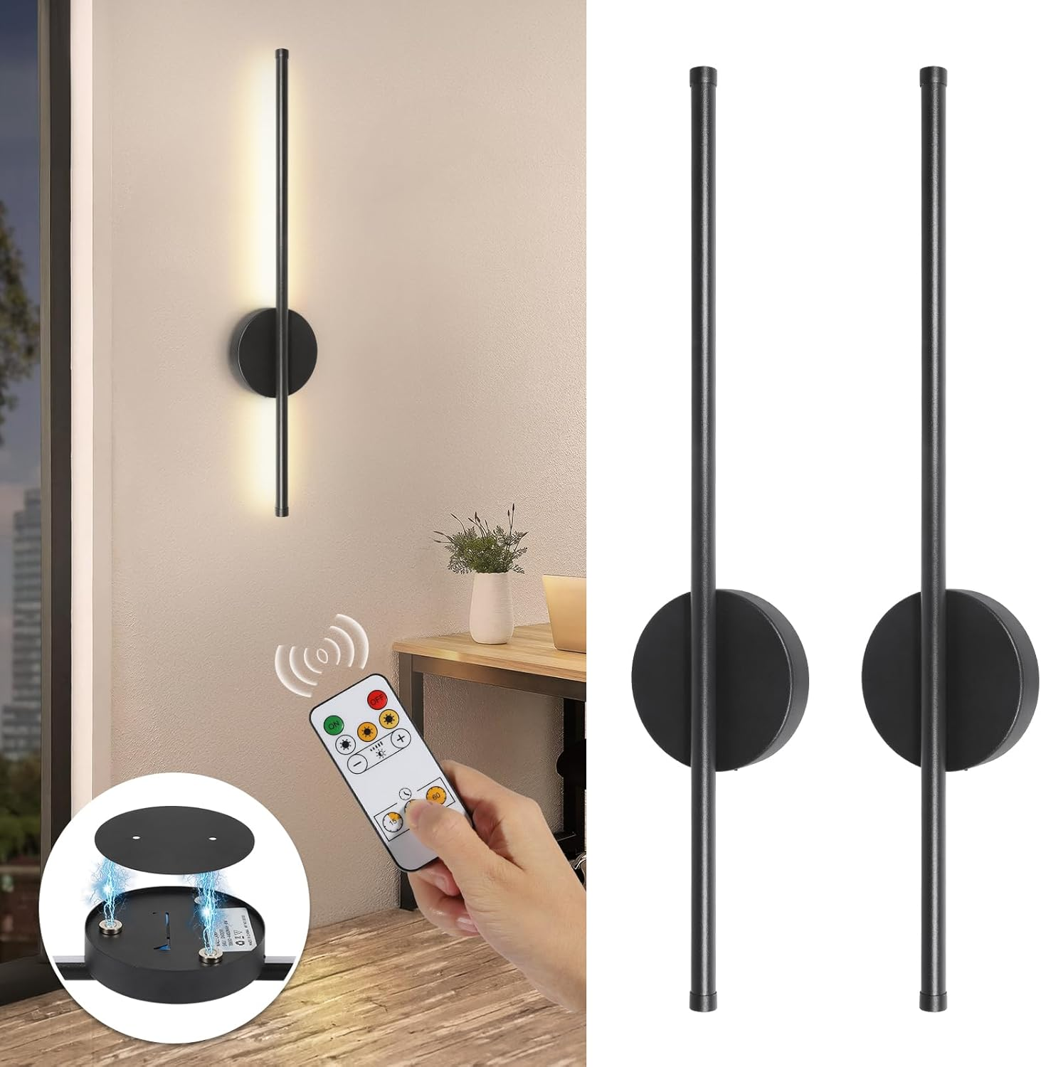 Wall Sconces Battery Operated  - Photography Lighting Wireless บทวิจารณ์และราคา