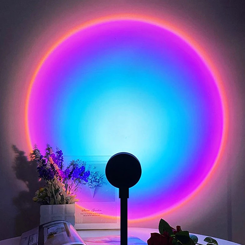 1-4pcs Sunset Lamp LED Rainbow - Photography Lighting Wall บทวิจารณ์และราคา
