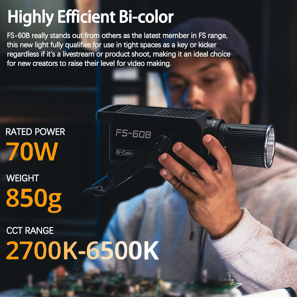 Nanlite FS-60B 70W Bi-color Sp - Photography Lighting Wireless บทวิจารณ์และราคา