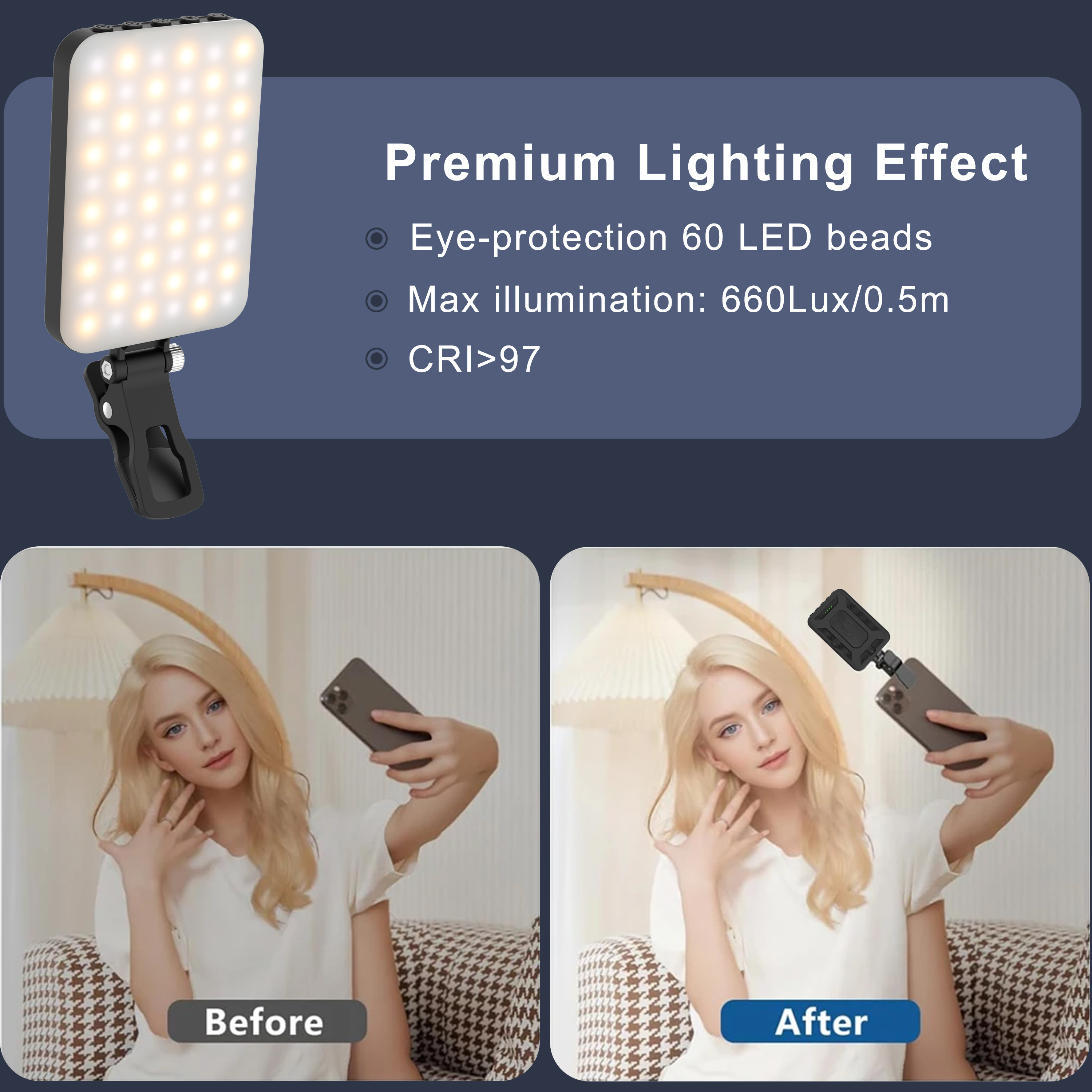 LED Selfie Light 60 High-quali - Photography Lighting Patterns บทวิจารณ์และราคา