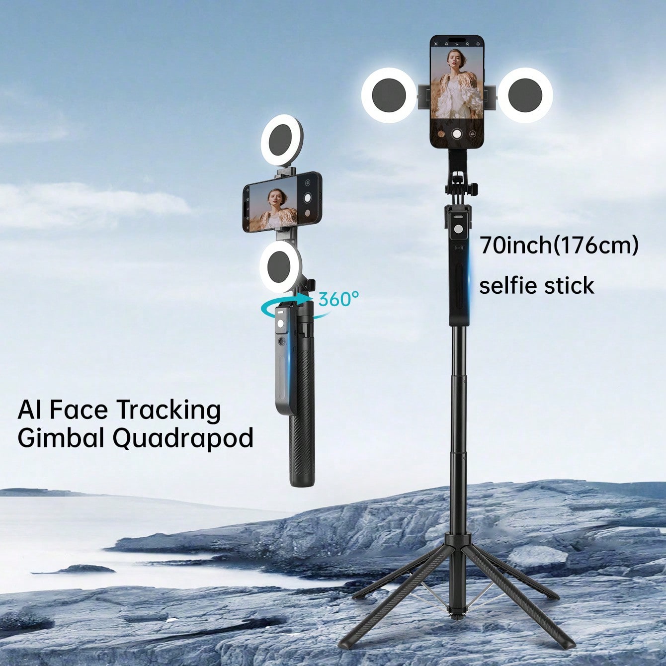 2025 New AI Auto Tracking Self - Photography Lighting Wireless บทวิจารณ์และราคา