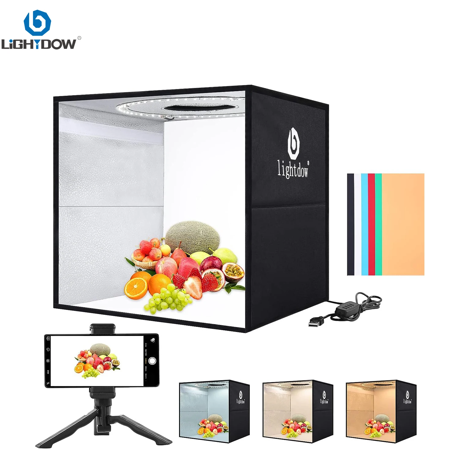 Lightdow Dimmable Photo Box LE - Photography Lighting And Backdrop บทวิจารณ์และราคา