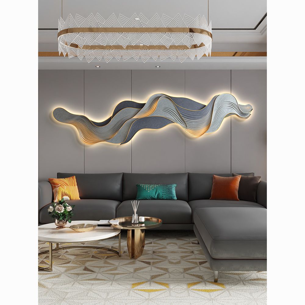 Mountain light luxury sofa bac - Photography Lighting Wall บทวิจารณ์และราคา