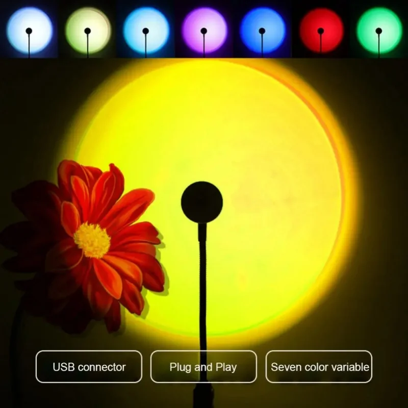 Mini USB ED Sunset Lamp Nightl - Photography Lighting Wall บทวิจารณ์และราคา