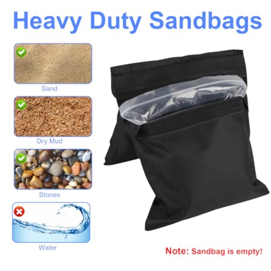 Rindion 2 Pack Sand Bags, Blac - Photography Lighting Weight Bags บทวิจารณ์และราคา