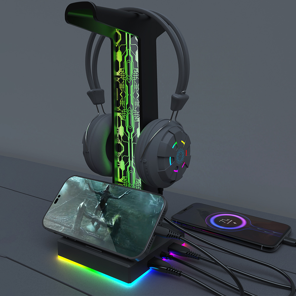 RGB Gaming Headphone Stand Dua - Photography Lighting Game บทวิจารณ์และราคา