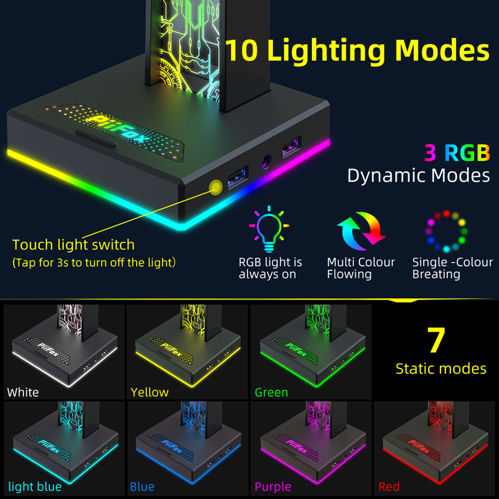RGB Gaming Headphone Stand Dua - Photography Lighting Game บทวิจารณ์และราคา