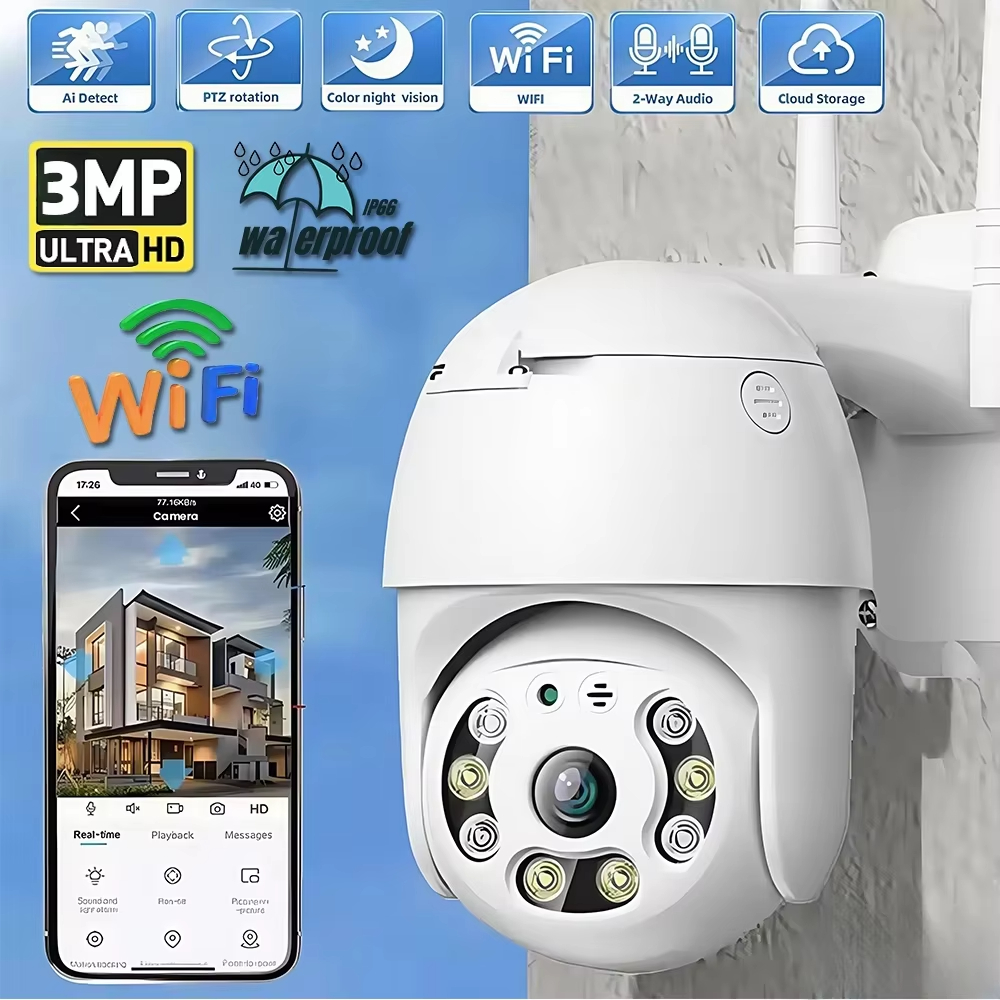 3MP HD WiFi PTZ Outdoor Securi - Photography Lighting Wireless บทวิจารณ์และราคา