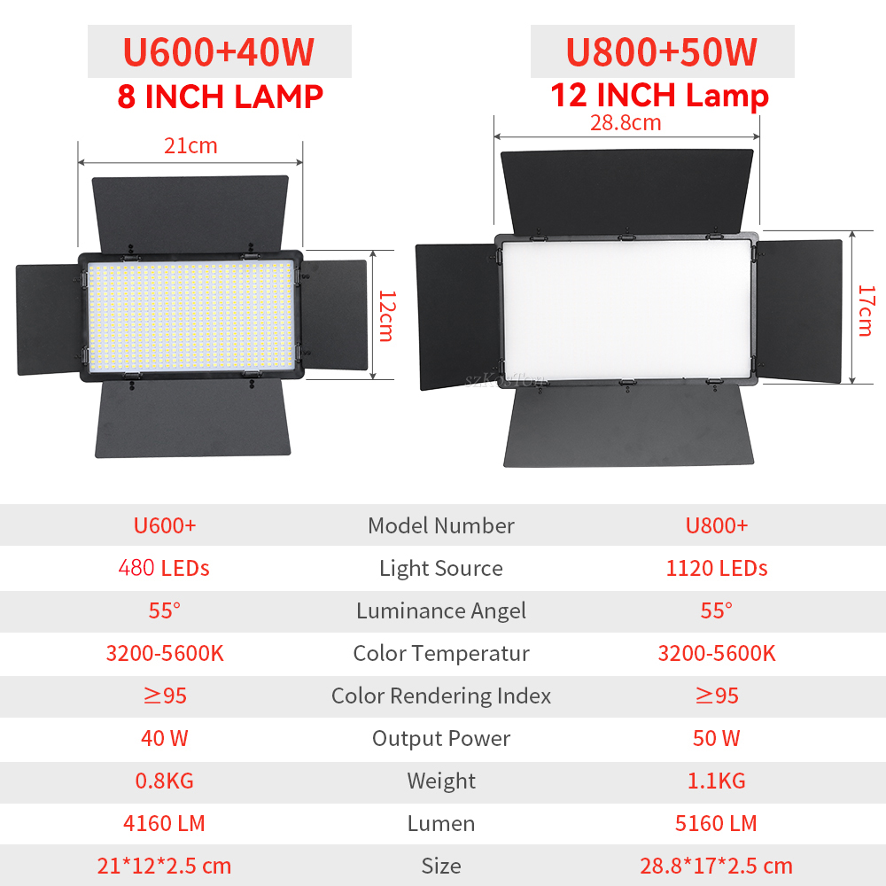 U800 U600 LED Photo Studio Vid - Photography Lighting Wireless บทวิจารณ์และราคา